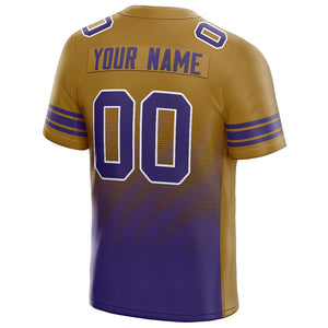 custom authentic gradient fashion football jersey gold-purple-white mesh