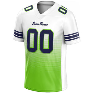 custom authentic drift fashion football jersey white-neon green