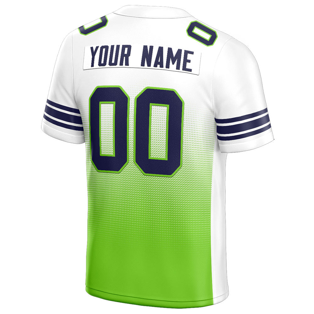 custom authentic drift fashion football jersey white-neon green