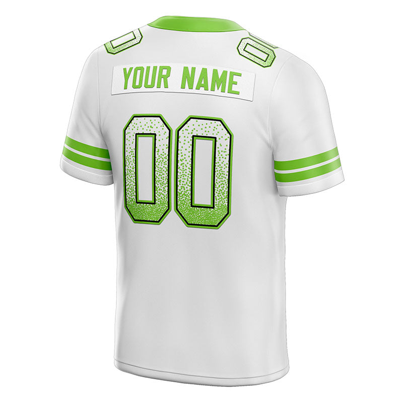 custom authentic drift fashion football jersey white-neon green mesh