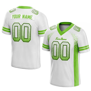 custom authentic drift fashion football jersey white-neon green mesh