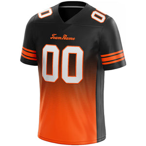 custom authentic drift fashion football jersey black  -orange