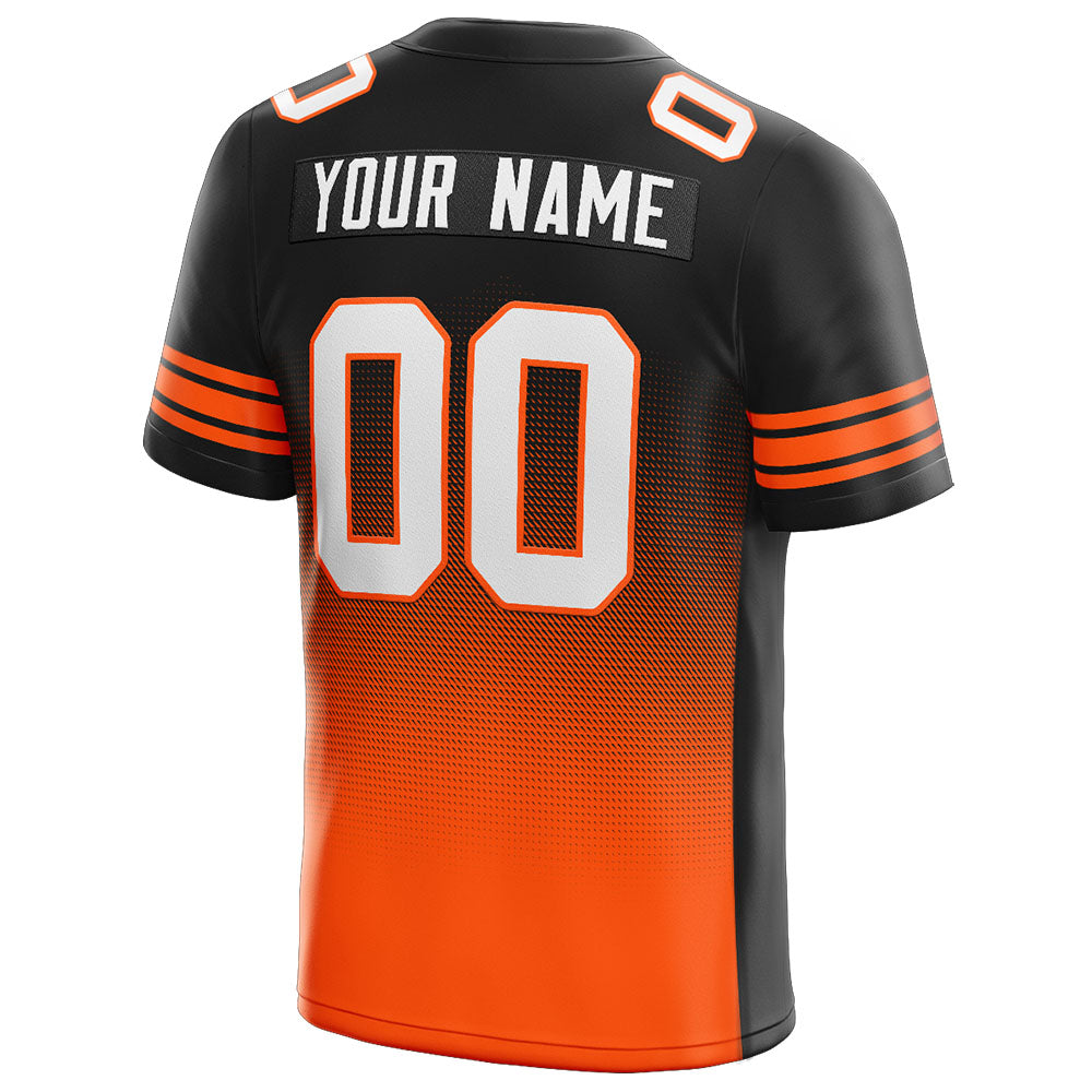 custom authentic drift fashion football jersey black  -orange