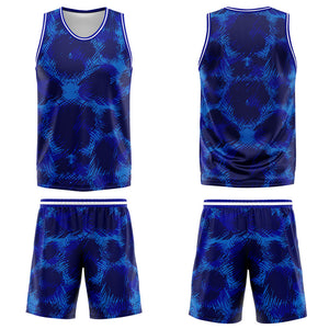 Uniforme de baloncesto personalizado con estampado de leopardo Royal-impreso con su logotipo-nombre y número