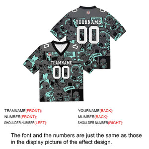 Camiseta de fútbol personalizada con nombre y número del equipo impresos y bordados-color verde claro
