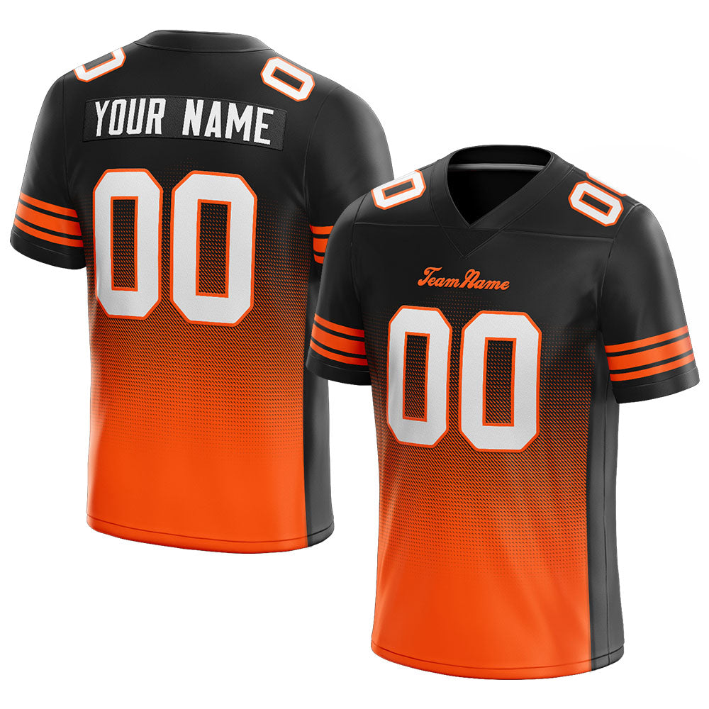 custom authentic drift fashion football jersey black  -orange