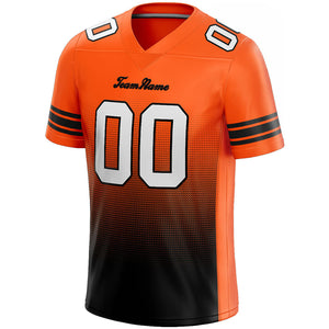 custom authentic drift fashion football jersey gray-orange