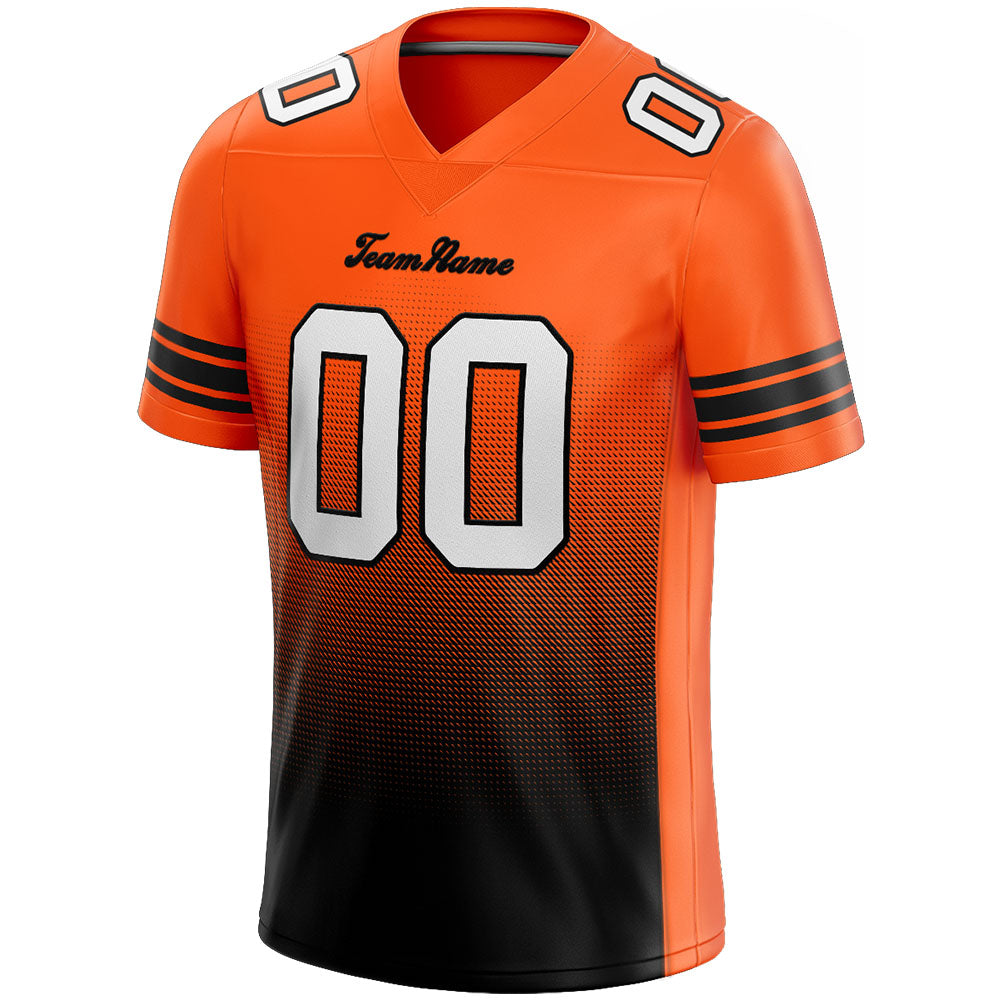 custom authentic drift fashion football jersey gray-orange