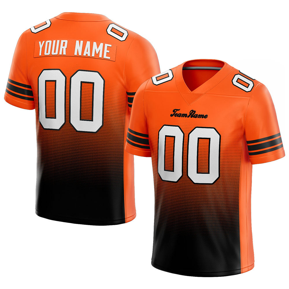 custom authentic drift fashion football jersey gray-orange