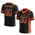 custom authentic drift fashion football jersey black-orange mesh