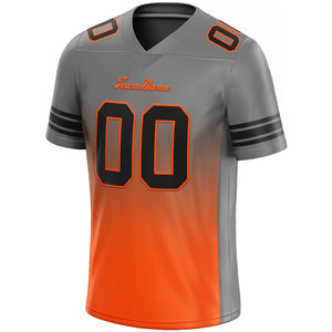 custom authentic drift fashion football jersey gray-orange