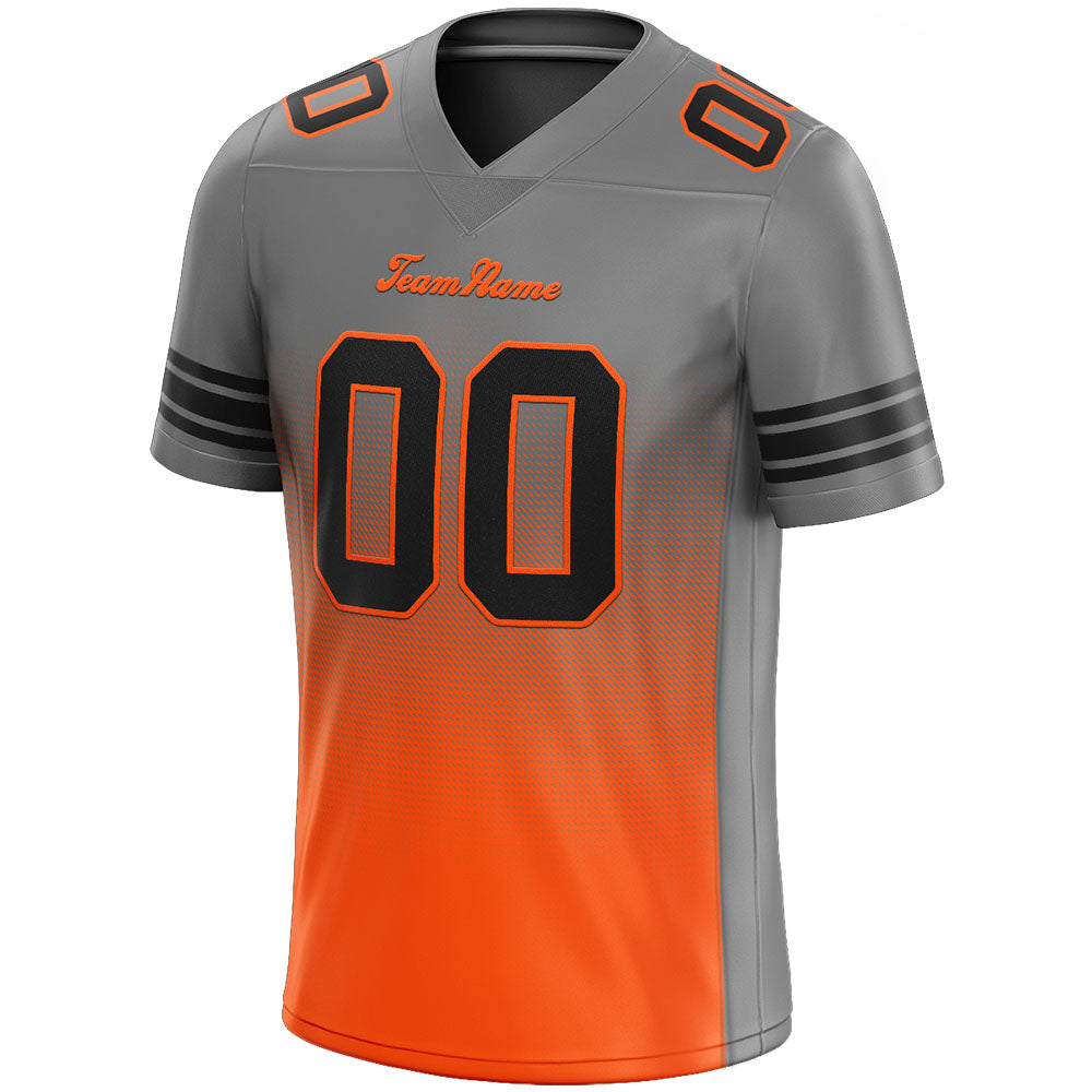 custom authentic drift fashion football jersey gray-orange