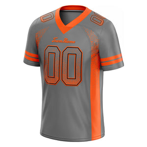 custom authentic drift fashion football jersey black-orange mesh