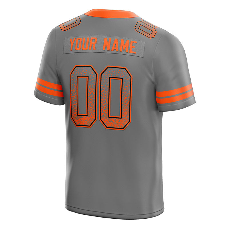 custom authentic drift fashion football jersey black-orange mesh