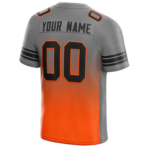 custom authentic drift fashion football jersey gray-orange
