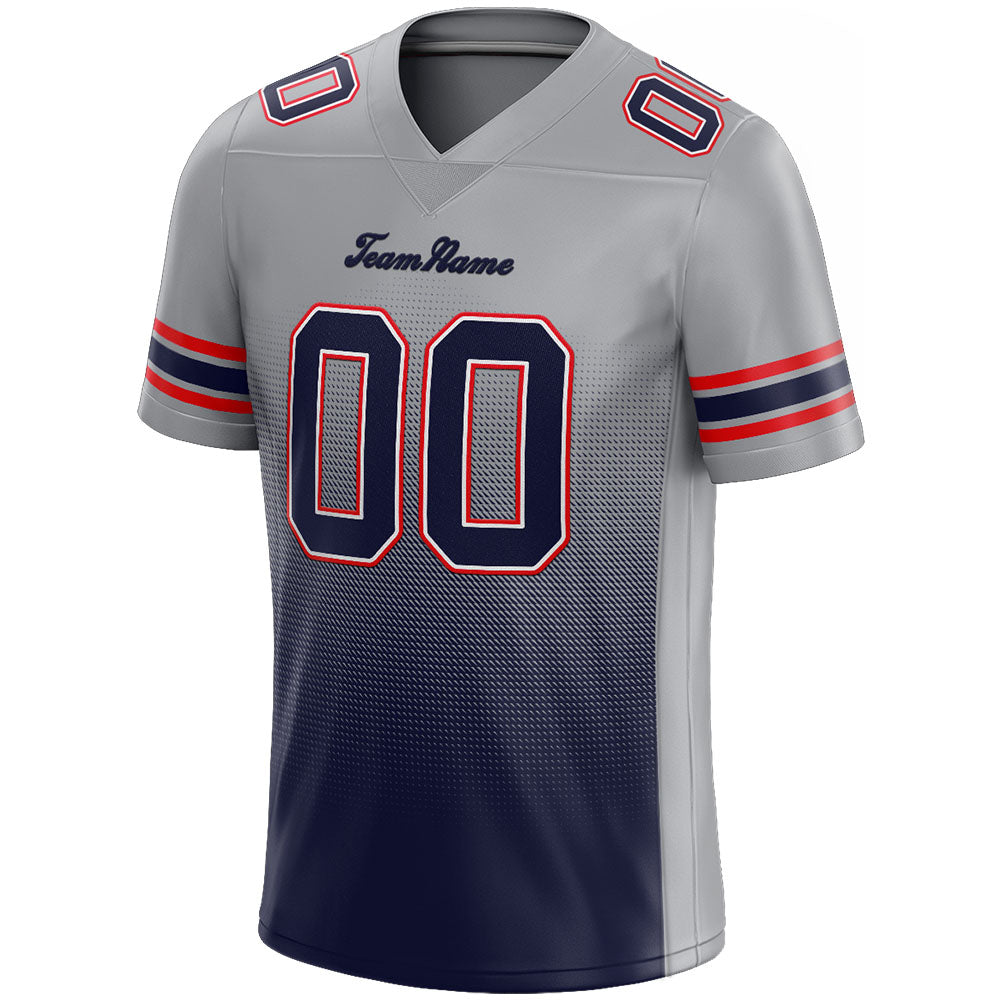 custom authentic drift fashion football jersey gray-navy