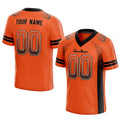 custom authentic drift fashion football jersey orange-black mesh
