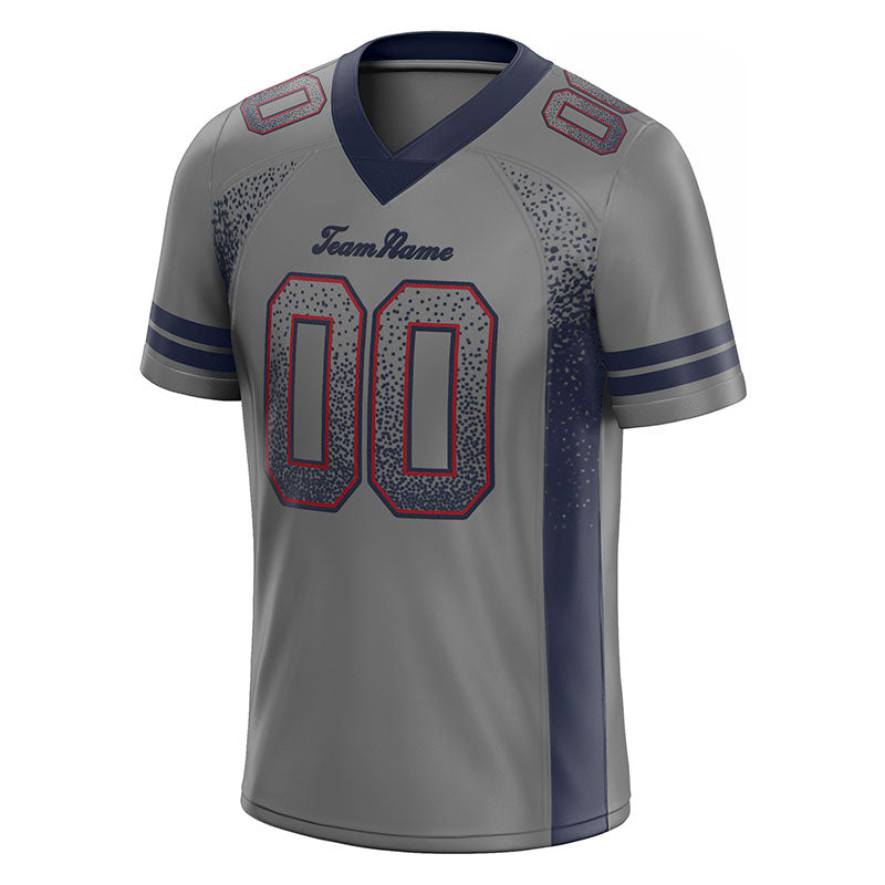 custom authentic drift fashion football jersey orange-black mesh