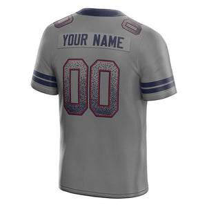 custom authentic drift fashion football jersey gray-navy mesh