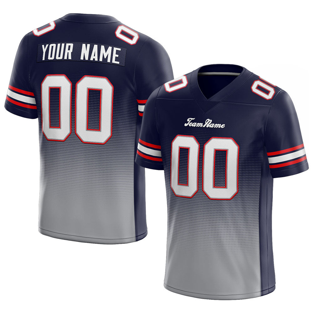 custom authentic drift fashion football jersey navy-gray