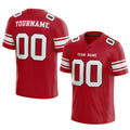 custom authentic football jersey red white-black mesh
