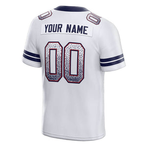 custom authentic drift fashion football jersey white-navy mesh