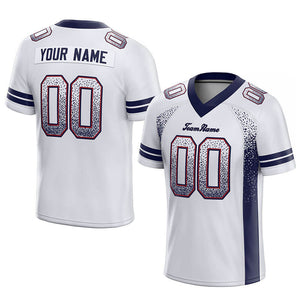 custom authentic drift fashion football jersey white-navy mesh