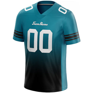 custom authentic drift fashion football jersey teal-black