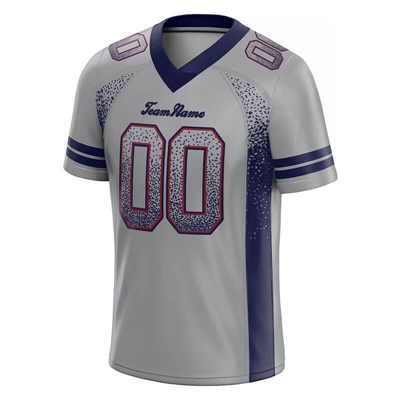 custom authentic drift fashion football jersey white-navy mesh