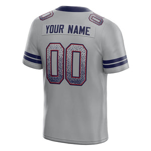 custom authentic drift fashion football jersey white-navy mesh