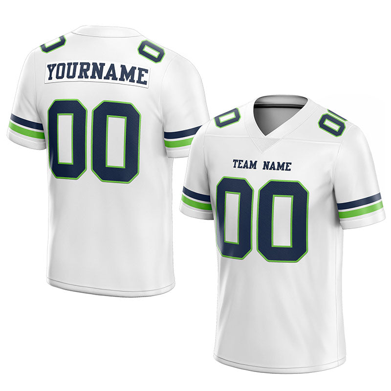 customized authentic football jersey gold purple -white mesh