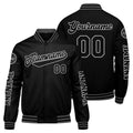 Chaquetas universitarias personalizadas en negro y gris para hombres & mujeres y jóvenes & Chaquetas Letterman personalizadas