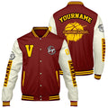 Chaquetas universitarias personalizadas color crema burdeos para hombres & mujeres y jóvenes & Chaquetas Letterman personalizadas
