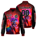 Chaquetas universitarias rojas y negras personalizadas para hombres & mujeres y jóvenes & Chaquetas Letterman personalizadas