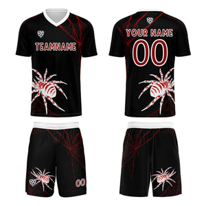Conjunto personalizado de camiseta de fútbol rojo oscuro para niños y adultos