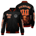 Chaquetas universitarias naranjas personalizadas para hombres & mujeres y jóvenes & Chaquetas Letterman personalizadas