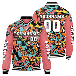 Chaquetas universitarias rosas personalizadas para hombres & mujeres y jóvenes & Chaquetas Letterman personalizadas