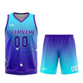 Uniforme de baloncesto personalizado color morado claro con tu logotipo-nombre y número impresos