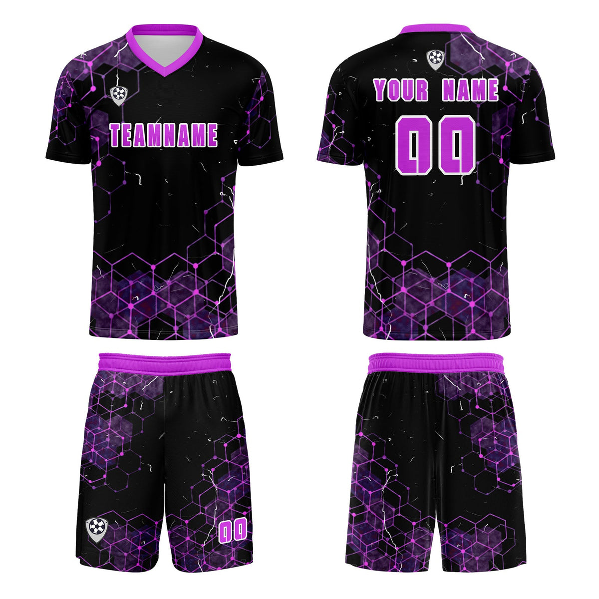 Conjunto personalizado de camiseta y jersey rosa para niños y adultos