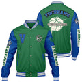Chaquetas universitarias personalizadas de color verde hierba y azul para hombres & mujeres y jóvenes & Chaquetas Letterman personalizadas