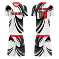 Conjunto personalizado de camiseta & uniforme blanco y negro para niños y adultos