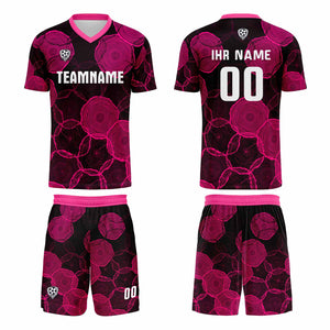 Conjunto personalizado de camiseta de uniforme de pólvora negra para niños y adultos