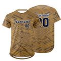 Camiseta de béisbol Old Gold Navy personalizada con dise?o degradado uniformes de equipo con nombre y número