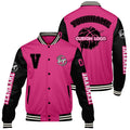 Chaquetas universitarias personalizadas en rosa y negro para hombres & mujeres y jóvenes & Chaquetas Letterman personalizadas