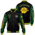 Chaquetas universitarias personalizadas en negro y verde para hombres & mujeres y jóvenes & Chaquetas Letterman personalizadas