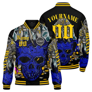Chaquetas universitarias personalizadas de color amarillo real para hombres & mujeres y jóvenes & Chaquetas tipo Letterman personalizadas