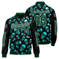Chaquetas universitarias verdes personalizadas para hombres & mujeres y jóvenes & Chaquetas Letterman personalizadas