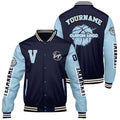 Chaquetas universitarias personalizadas azul marino con el león para hombres & mujeres y jóvenes & Chaquetas tipo letterman personalizadas