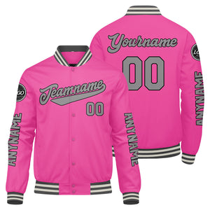 Chaquetas universitarias rosas personalizadas para hombres & mujeres y jóvenes & Chaquetas Letterman personalizadas