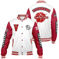 Chaquetas universitarias blancas y rojas personalizadas para hombres & mujeres y jóvenes & Chaquetas Letterman personalizadas